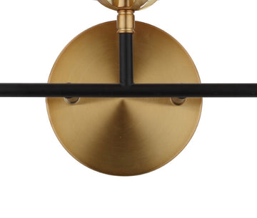 Caleb Brass Vanity Wall Sconce Clear - JONATHAN Y